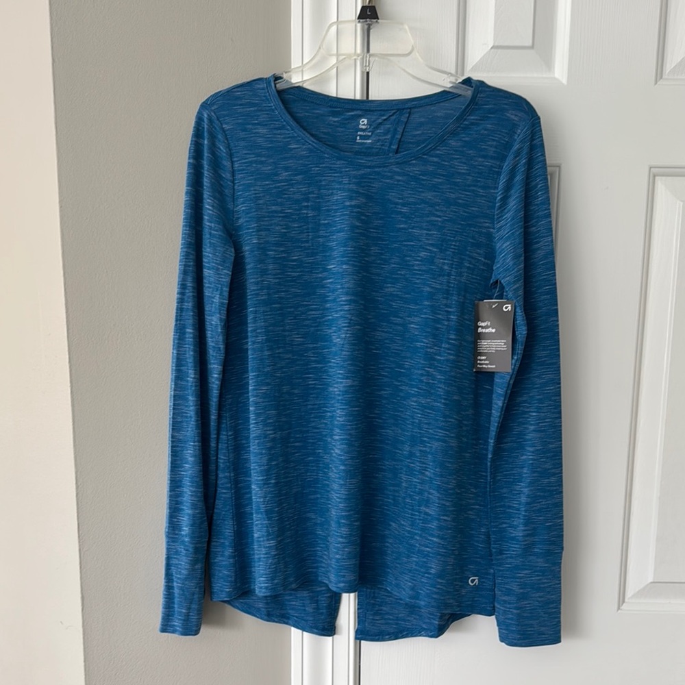 Gap Fit Blue Breathe Athletic Shirt  New Size S